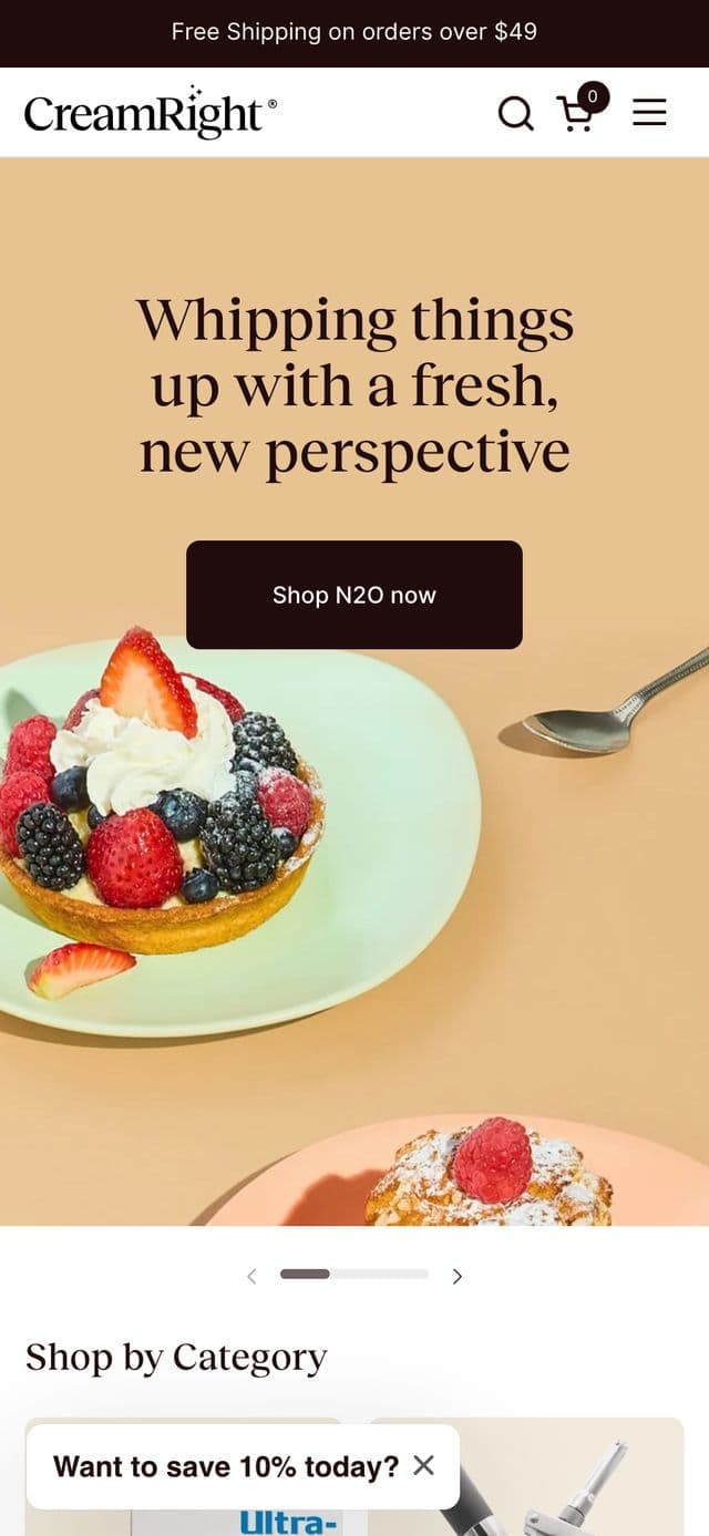 CreamRight · mobile
